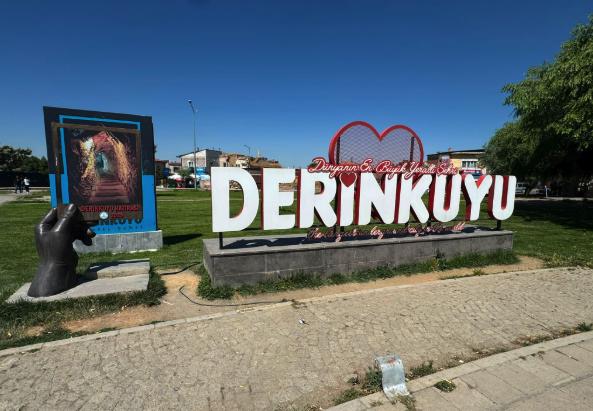 Visitors on the marked one-way route through Derinkuyu Underground City